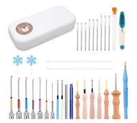 Coffret De Broderie Au Poinçon,Set de Poinçonnage pour Débutants - Accessoire Créatif Tissage Tapisserie Coussin