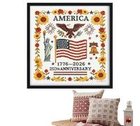 Coffret de Broderie pour les Débutants - Ensemble Complet d'Artisanat Artistique,Kit De Débutant En Broderie | Pour Décoration Murale, Projet de Voyage, Fête, Seniors, Activité de Groupe, Loisir et Ma