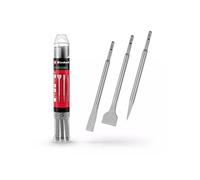 Einhell Set de 3 Burins SDS Plus, 250 mm (Pointu, Plat 20 mm, Bêche 40 mm) en Acier 40Cr Pour Travaux de Démolition et Rénovation