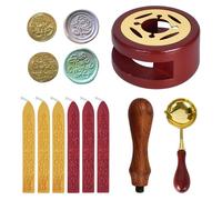 Coffret de Cachets à Cires Personnalisé Coffret de Cire à Cacheter avec 6 Cires à Cacheter 2 Cachets 1 Cuillère à Fondre 1