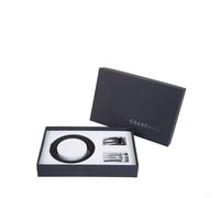 Chabrand Coffret ceinture Ref 48122 Noir – boucles acier brossé – Taille unique