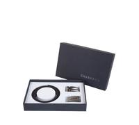 Coffret de ceinture - CHABRAND - Noir - Cuir de vachette - 2 boucles acier brossé - Chic Taille unique