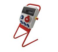 Coffret de Chantier 32A Triphasé avec Support en métal - 12 modules - Coffret Électrique, Protection différentielle, arrêt d'urgence ATOLE