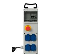 Coffret de chantier mono 250V 4 prises + arrêt d'urgence NF CEBA CM4A