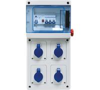 Coffret de chantier mono équipé 4PC 2P+T + arrêt d'urgence + voyant - EUROHM - 19200