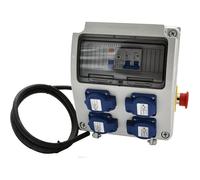 Coffret de chantier monophasé Coffret 9 modules 4 prises 16A IP54 avec câble