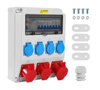 Coffret De Chantier Tableau De Chantier Connecteur CEE Courant Industriel Prise CEE Adaptateur 1X32A 2X16A 4x230V MIT LS+FI