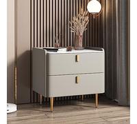 Coffret de Chevet Moderne en Bois avec 2 tiroirs pour Chambre/Salon/Chambre d’Amis/Bureau Design Minimaliste et Grand Espace de Rangement