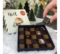 Coffret de chocolat 100% praliné | moulage de noël | Chocolat Noel artisanal Chocodic (36 chocolats)