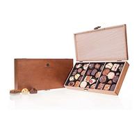Coffret de chocolat ChocoPrestige | 30 Chocolats | Coffret Bois | Assortiment | Praliné | Cadeau | Anniversaire | Offrir | Premium | Boite | Femme | Homme | Saint Valentin | Pâques | Noel