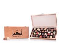 Coffret de chocolats ChocoPrestige Ramadan Kareem | Musulman | Coffret en bois Chocolat à offrir | Halal | Femme | Homme | Cadeau original | Garçon | Fille | Enfant | Luxe | Premium