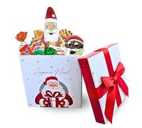 Coffret de Chocolats de Noël et Pâtes de Fruits | KINDER Schokobons et Mini Bueno, DAIM, Papillotes REVILLON, Bouchées Praliné, Figurines | Idée Cadeau Fêtes Fin d’Année