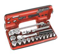 Coffret de clé à cliquet étanche DBOX avec douilles 1/2" FACOM SL.DBOX1PB 6 pans (21 pièces)