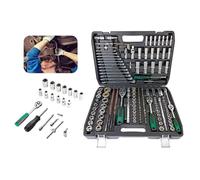 Coffret de clés à cliquet 216 Pièces 1/4 "3/8" 1/2 "ensemble Clés À Douille Ensemble D'outils Mécaniques Clé Réparation Automatique liquet Outil Voiture En Acier Outils À Main