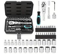 Coffret de clés à cliquet Kit D'outils Automobiles ouille D'entraînement De 1/4 Pouces Avec Clé Hexagonale Et Embouts Tournevis Pour L'entretien Et La Réparation Automobile
