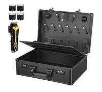 Coffret De Coiffeur | Organisateur De Tondeuse Portable À Grande Capacité Avec Serrures - Porte Ciseaux À Cheveux Et Fournitures De Voyage - Pour Ciseaux Fournitures Salon Lieu De Travail Et Coffre