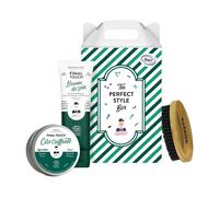 Coffret cadeau pour homme de Monsieur BARBIER | Coiffant & Nourrissant | Naturel, Vegan, Français | Cire coiffante, Baume de Soin & Brosse 2-en-1 barbe et cheveux | Pour une coiffure à toutes épreuves