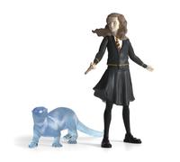 Coffret de collection Schleich Wizarding World of Harry Potter 2 pi ces avec figurines d'Hermione et du Patronus de la loutre d'Hermione