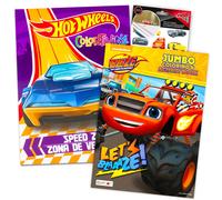Coffret de coloriage Blaze et les Monster Machines - 2 livres et plus de 160 autocollants de voitures