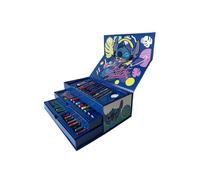 Coffret de coloriage - LILO ET STITCH - Mallette coloriage - Kit complet 10 pages - 18 crayons & 8 marqueurs - Bleu 3+