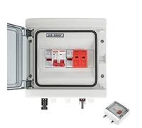 Coffret De Combinaison Solaire Photovoltaïque Avec Protection Contre La Foudre, 1 Entrée, 1 Sortie CC 500 V, Fusible 15 A, Disjoncteur Différentiel, Boîtier Étanche IP65 HA 8 Voies(DC MCB 63A)