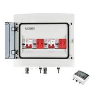 Coffret De Combinaison Solaire Photovoltaïque Avec Protection Contre La Foudre, 2 Entrées Et 2 Sorties CC 500 V, Fusible 15 A, Disjoncteur Différentiel, Boîtier Étanche IP65 HA 12 Voies(DC MCB 63A)