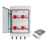 Coffret de combinaison solaire photovoltaïque avec protection contre la foudre, 4 entrées, 4 sorties CC 500 V, fusible 15 A, disjoncteur différentiel, boîtier étanche IP65 HA 24 voies(DC MCB 63A)
