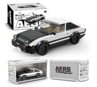 Coffret de construction de voitures TOYOTA AE86 Trueno avec conteneur d'affichage, sous licence officielle TOYOTA, compatible avec Speed Champions, pour enfants de 8 à 16 ans et adolescent (327 PCS)