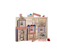 Coffret De Construction En Bois Jeu De Blocs 28,5x20x5cm NEU