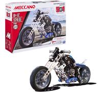 Coffret de construction Meccano APM20103 5-en-1 Moto 174 pièces Rouge/Bleu/Noir