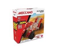 Coffret de construction Meccano Quad Bike APM11114 85 pièces Outils inclus Rouge/Argent/Beige/Noir