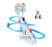 Coffret De Course Électrique Pingouin Avec Lumières 9 Pingouins