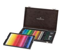 Coffret de crayons - Faber-Castell - Wengé - 48 Polychromos - 2 Graphites - 1 Gomme