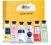 Coffret de crèmes pour les mains - Body & Earth Love Lot de 6 crèmes pour les mains réparatrices avancées pour les mains sèches et rugueuses à parfums végétaux, Idee cadeaux de Saint-Valentin