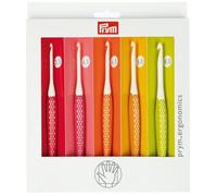 Coffret de crochets - PRYM - Ergonomics - 5 pcs - Tailles n°3,5 à n°6 - Manche doux