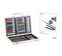 Dessin et coloriage enfant Playtastic : Coffret de dessin/peinture 67 pièces, avec cahier 30 pages 80g/m²