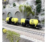 Coffret de deux wagons citernes pétroliers à 2 essieux, "ENI", FS, Ep. IV - RIVA