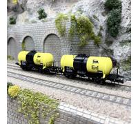 Coffret de deux wagons citernes pétroliers à 2 essieux, "ENI", FS, Ep. IV - RIVA