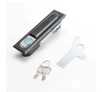 Coffret de distribution à serrure plate MS618, porte carrée noire circulaire en alliage de zinc, 1 pièce(Black)