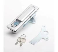 Coffret de distribution à serrure plate MS618, porte carrée noire circulaire en alliage de zinc, 1 pièce(Matte)