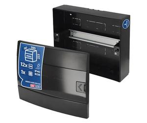 Coffret de Distribution Apparent 1 Rangée pour 12 Modules 110x285x223 mm
