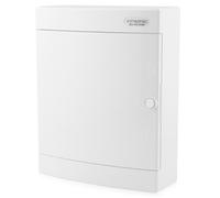 Coffret de distribution apparent 2 rangées 24 modules IP40 porte blanche