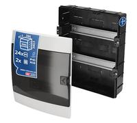 Coffret de Distribution Encastré 2 Rangée pour 24 Modules 112,5x286x341mm