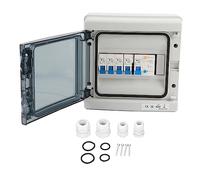 Coffret de Distribution étanche IP65 avec disjoncteurs MCB et RCD 63 A 1P+N, pour la Maison, l'usine, l'extérieur, Les surintensités et Les Courts-Circuits