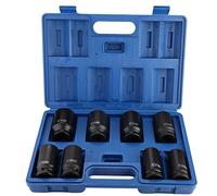 Coffret de Douille à Choc, 8Pcs Douille à Impact Profonde Drive Douille à Choc à Entraînement 3/4 pouces 24-38mm avec Étui pour Garage