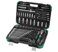 Coffret de Douilles 131 Pièces et Embouts1/4"" et 1/2"",STANEW 2 Clé à Cliquet Doubles + 3 Clé à cliquet à double extrémité ouverte