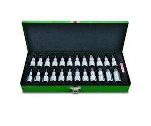 Coffret de douilles 6 pans, PH, SPLINE et TORX TOPTUL 1/2 pouces 24 pièce
