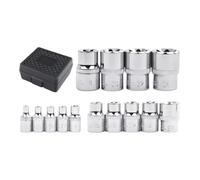 Coffret de Douilles à Entraînement Outil de réparation portable en acier | de clés à douilles pour mécanicien pour Projets Artisanaux Mécaniques Domestiques et Ate
