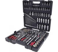KS Tools Coffret douilles 918.0216 – 1/4", 3/8", 1/2" avec clé à cliquet Chrome vanadium 216 pcs