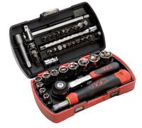 Coffret de douilles et accessoires Pocket Light 1/4'' - SAM OUTILLAGE - 73-R39Z